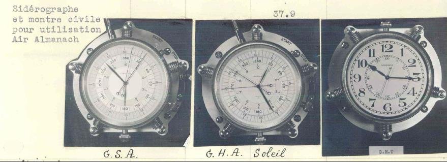 Ref. 4635. The Air Almanac set: G.S.A., G.H.A. Soleil and G.M.T. Longines Archives.